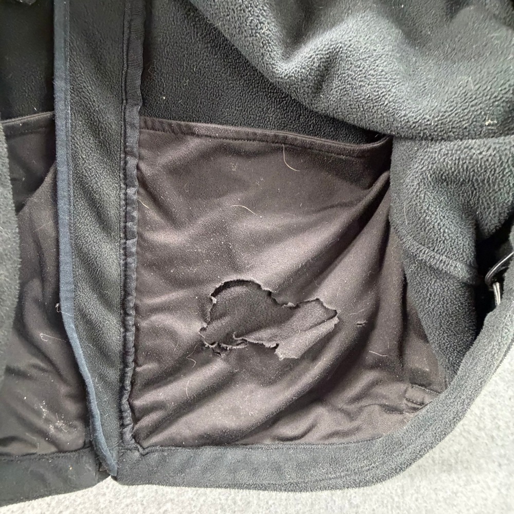 Duluth Trading Co Mens XL Black Full Zip Fleece Jacket Tactical Pocket Mock Neck - Picture 8 of 9